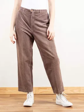 Vintage Women 90's Brown Cord Trousers