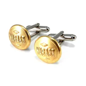 Wabash Railroad Uniform Button Cufflinks - Brass