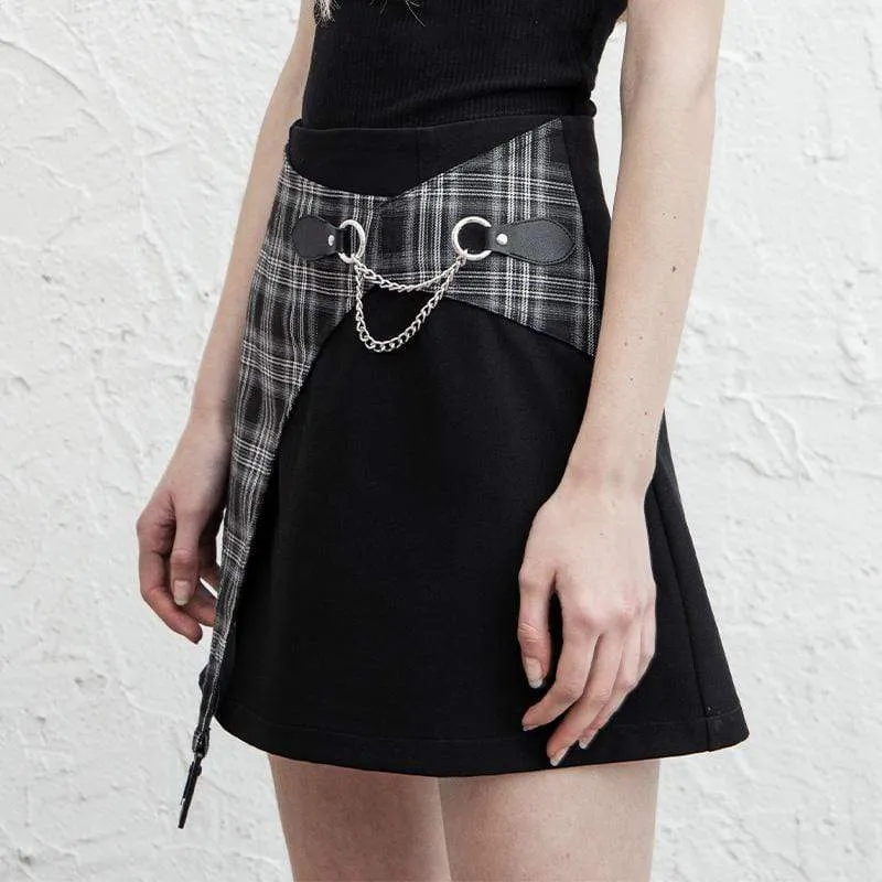 Women's Irregular Plaid Mini Skirts