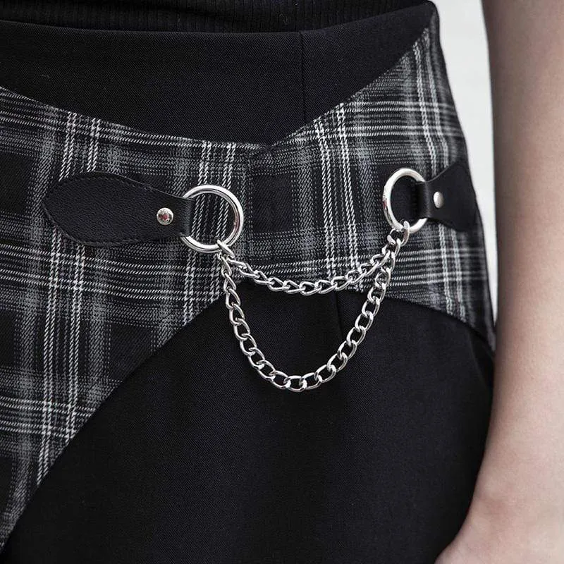 Women's Irregular Plaid Mini Skirts