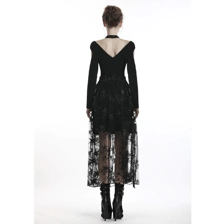 Women's Star Mesh Sheer Decorated Skirts