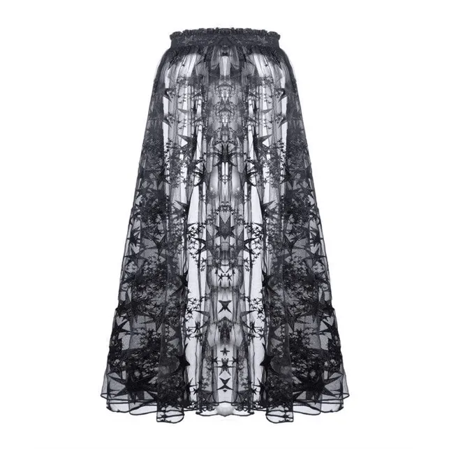 Women's Star Mesh Sheer Decorated Skirts