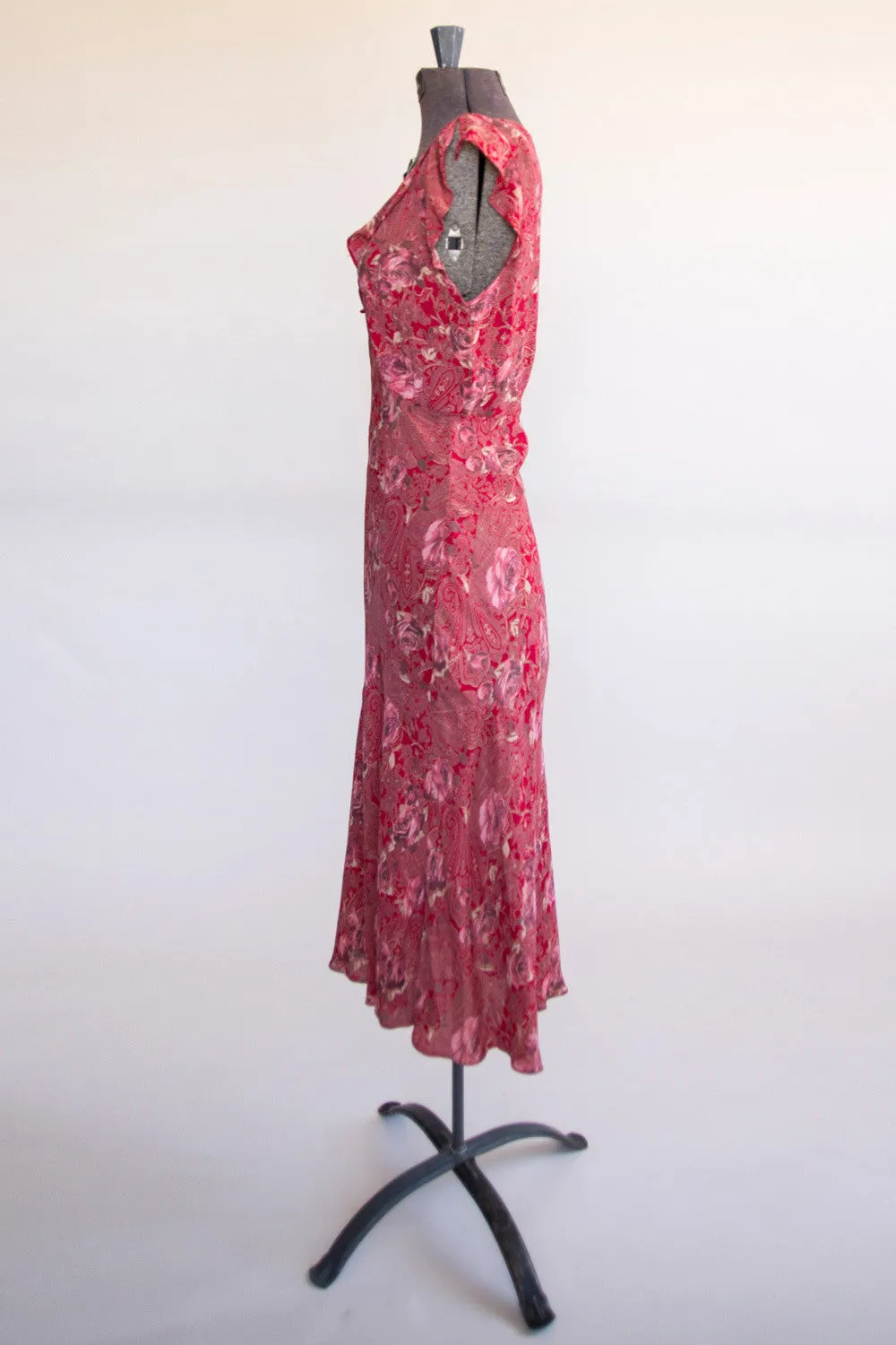 Women’s Vintage Red Floral Dress