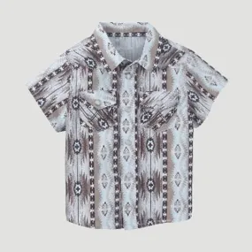 Wrangler Boy's Infant/Toddler Brown Aztec Short Sleeve