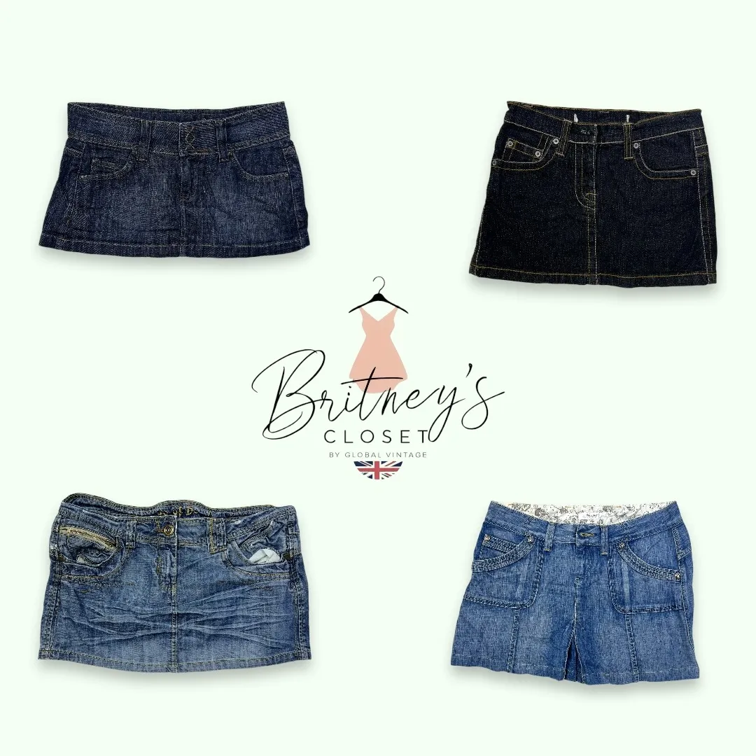 Y2K Denim Mini Skirts - 10 Pieces