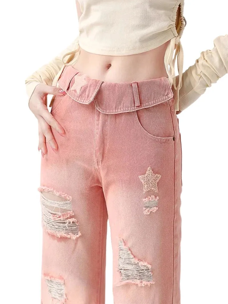 Y2K Kawaii Ripped Jeans