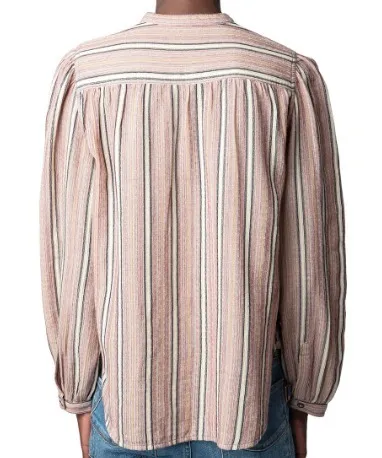 ZADIG & VOLTAIRE  |Stripes Casual Style Long Sleeves Cotton Shirts & Blouses