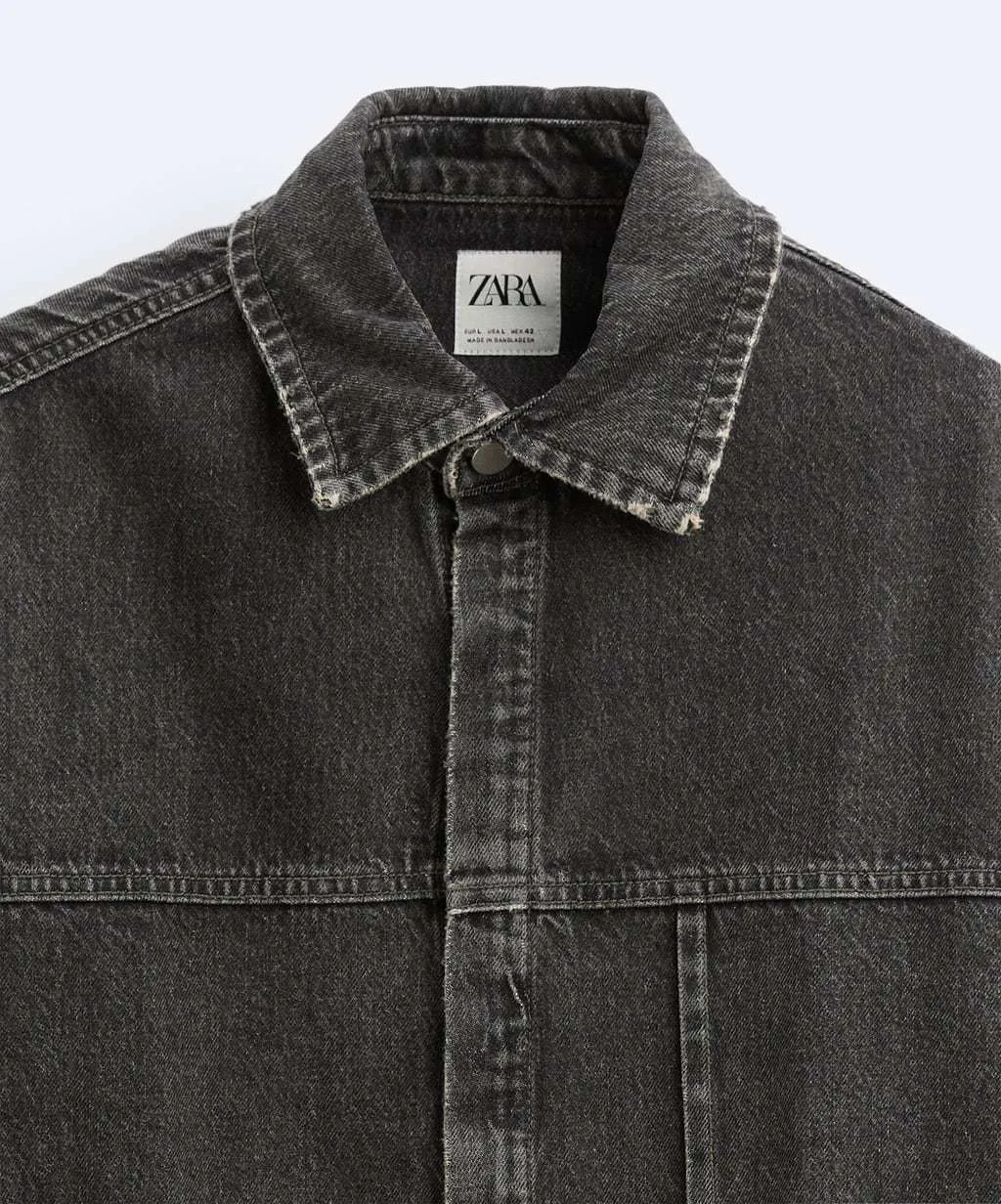 ZARA  |Denim Street Style Long Sleeves Shirts